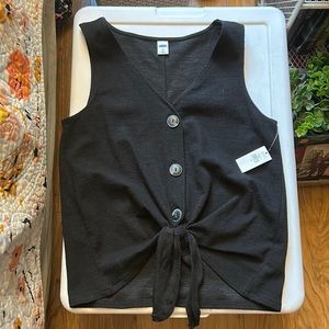 OLD NABY BUTTON DOWN TIE FRONT TAKE